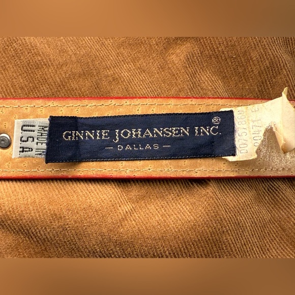 Title:
Vintage Ginnie Johansen Red Leather Western Belt w/ Ornate Silver Buckle - Picture 3 of 5
